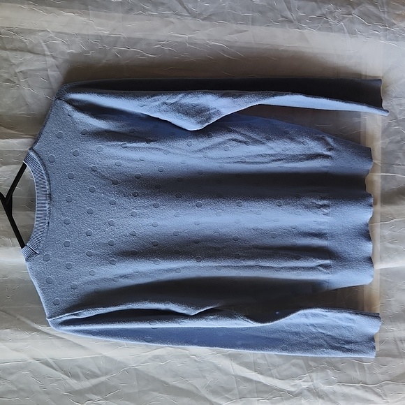 Women's M Karl Lagerfeld Blue Sweater - Picture 4 of 9